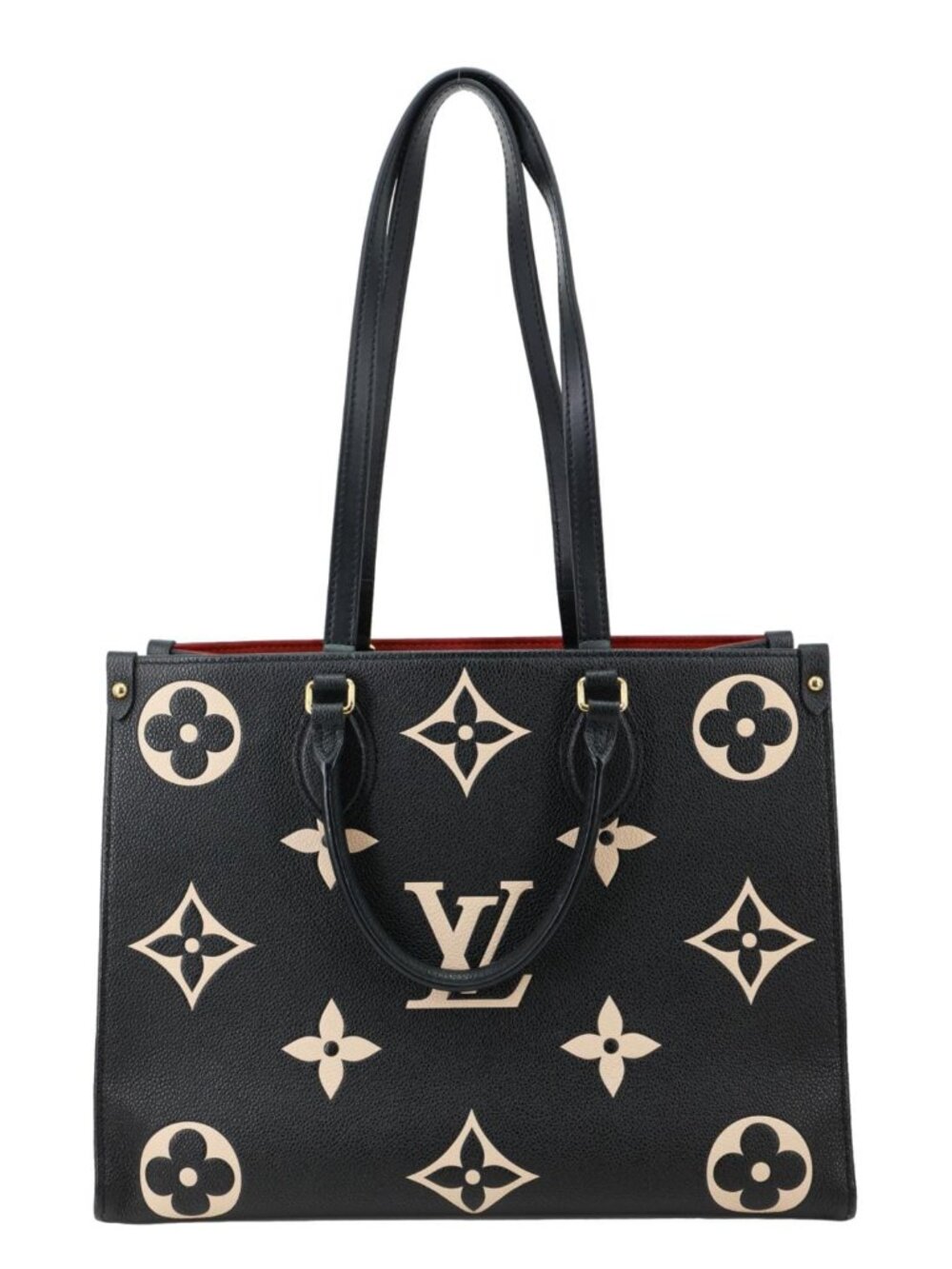 Louis Vuitton  Onthego MM Giant Monogram Empreinte Leather Tote Bag Bicolor